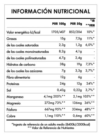 Tabela Nutricional - Super Desayuno Extra Protein - Cacao Y Proteína de Calabaza
